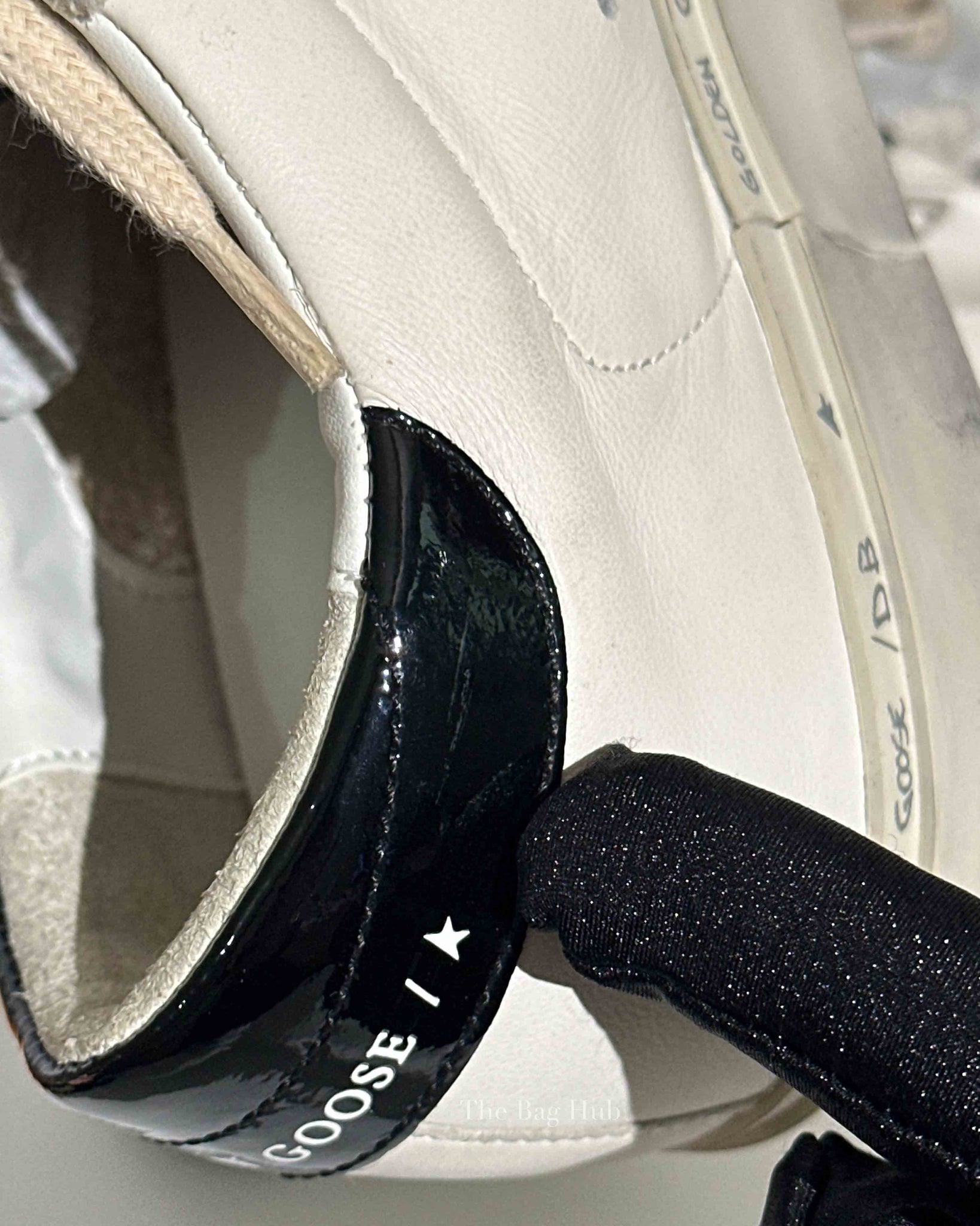 Golden Goose White/Black Hi Star Low Top Sneakers Size 37