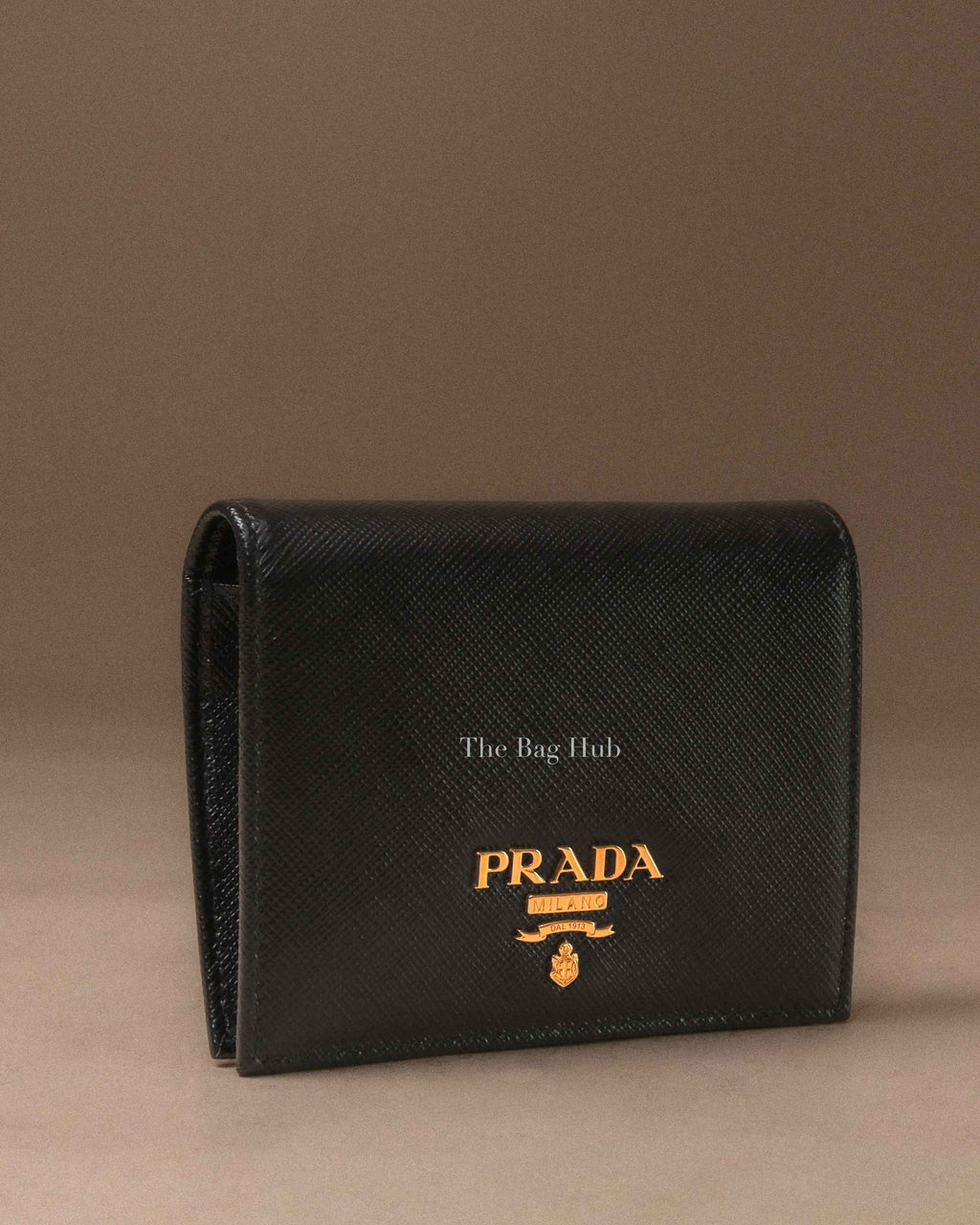 Prada Black Saffiano Leather Bi-fold Wallet 1MV204