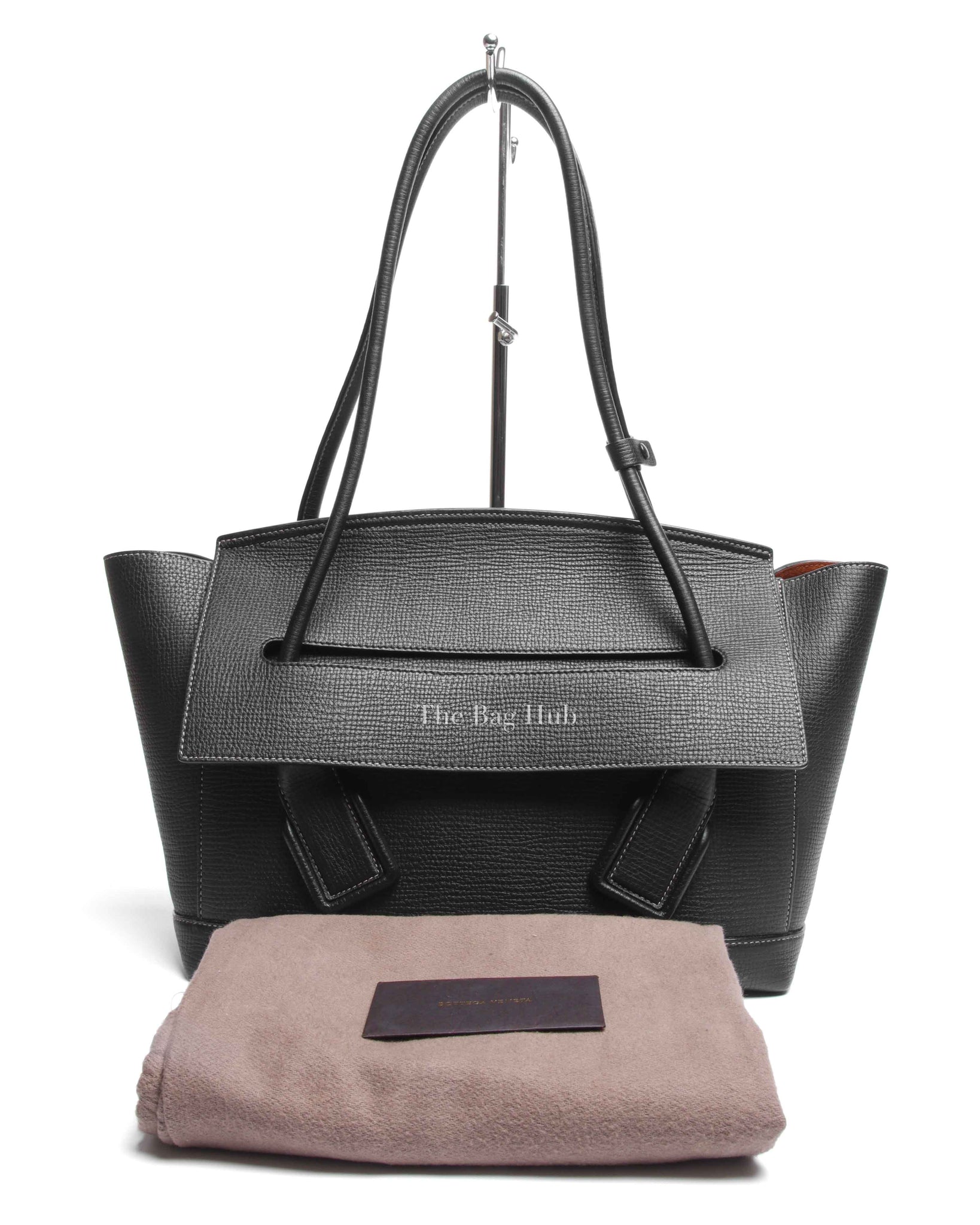 Bottega Veneta Black Leather Arco Large Bag