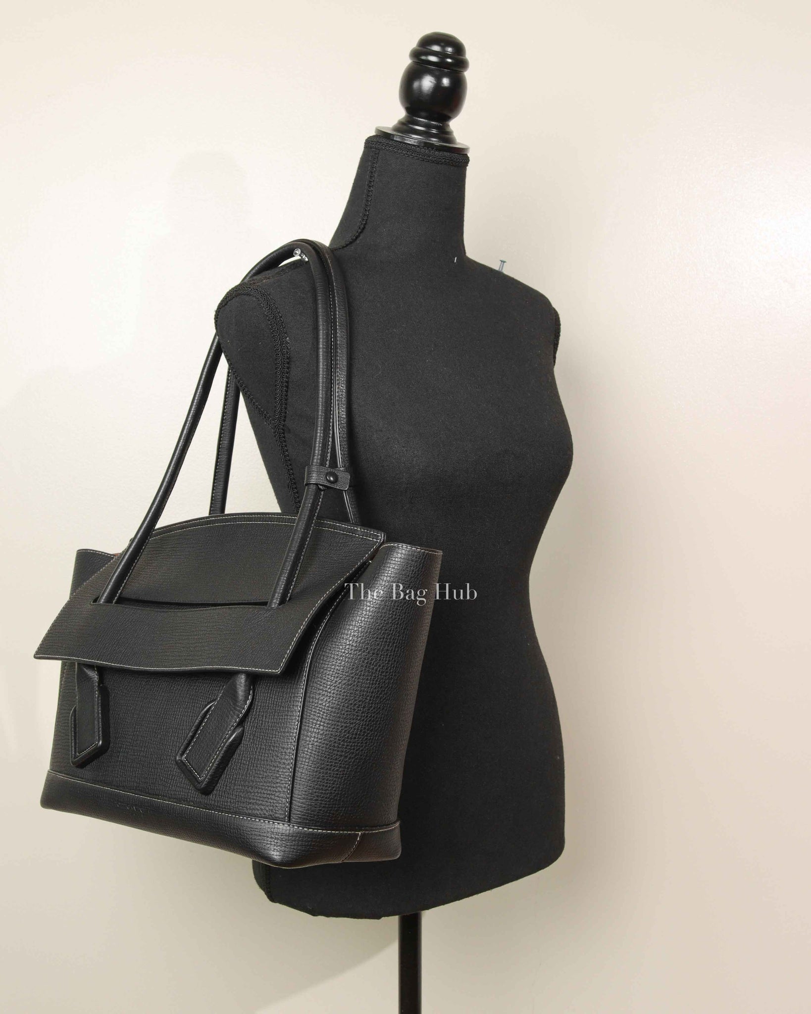 Bottega Veneta Black Leather Arco Large Bag