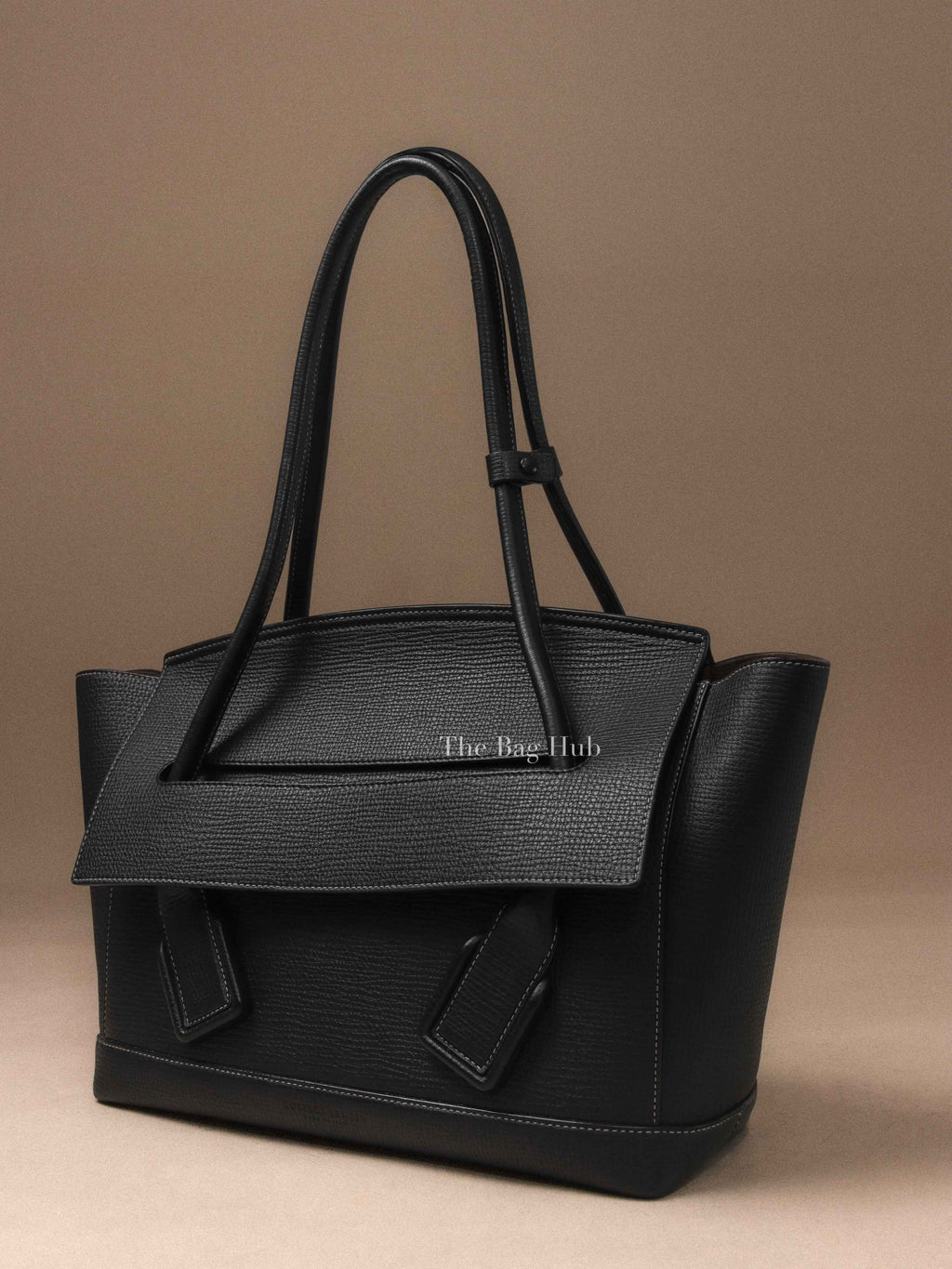 Bottega Veneta Black Leather Arco Large Bag