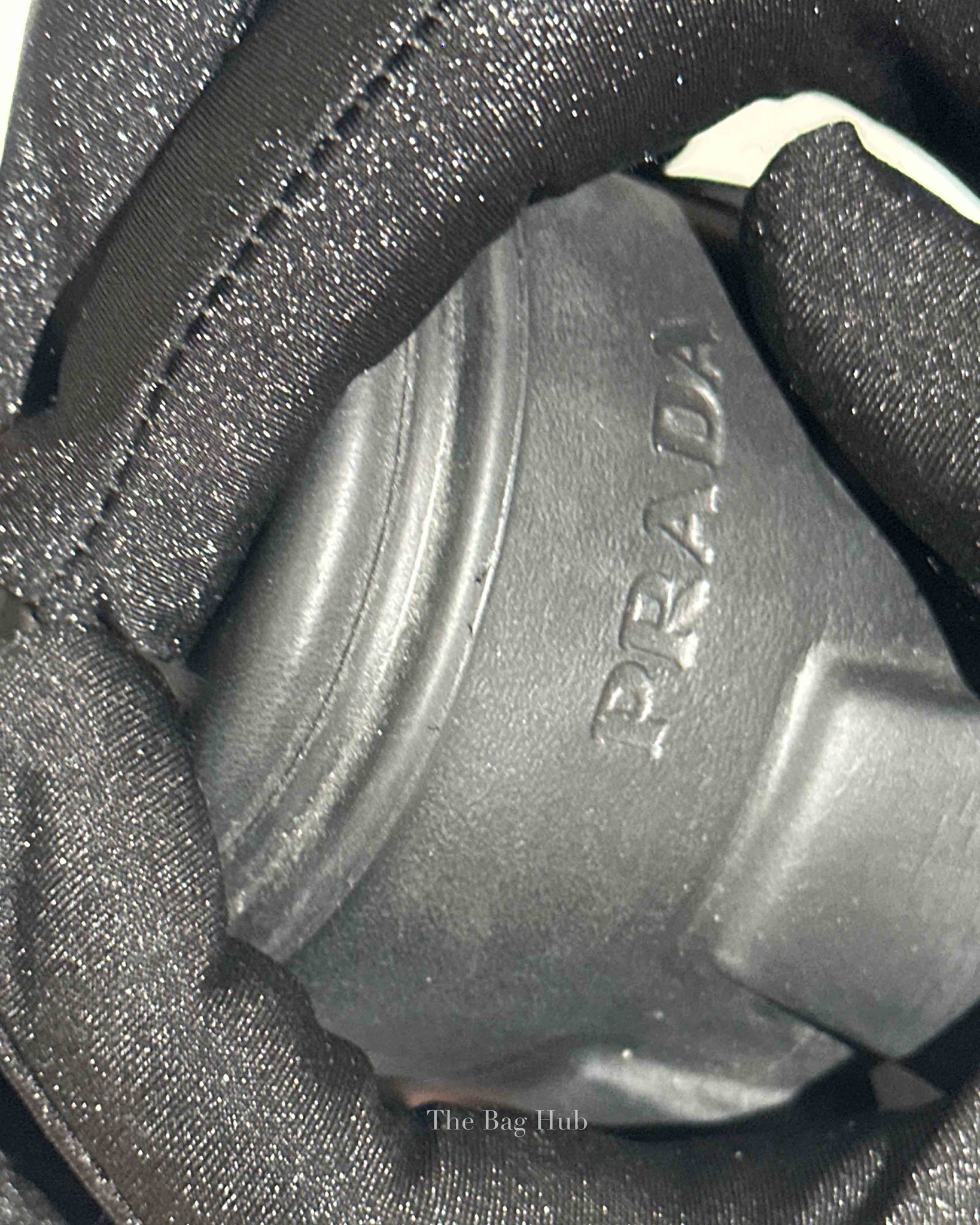 Prada Black Rubber Monolith Sandals Size 38