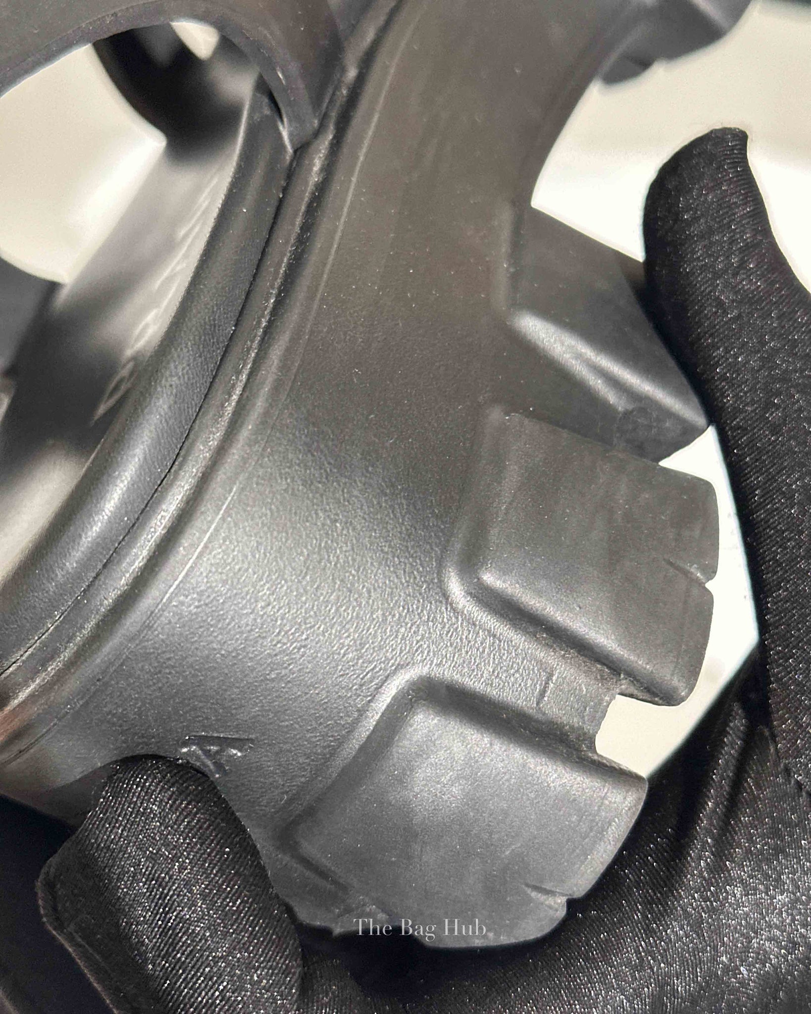 Prada Black Rubber Monolith Sandals Size 38