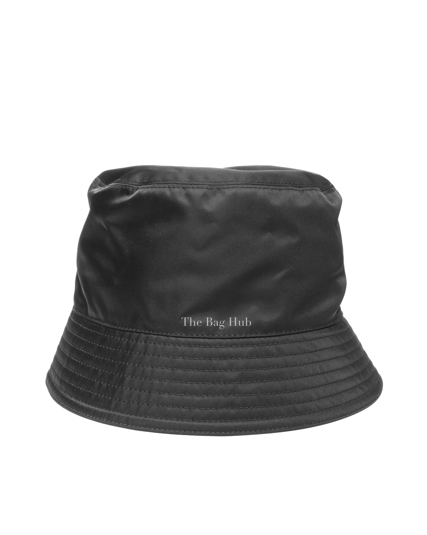 Prada Black Re-Nylon Bucket Hat Size M | Designer Brand 