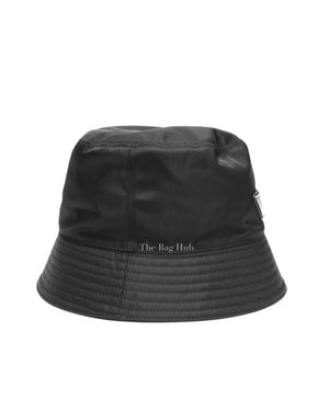 Prada Black Re-Nylon Bucket Hat Size M | Designer Brand 