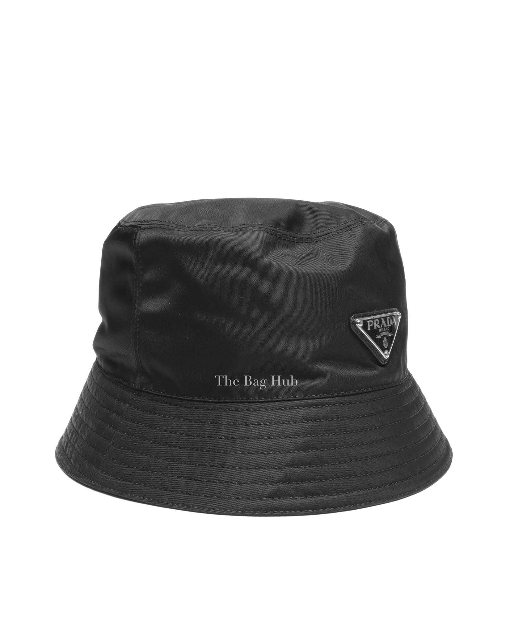 PRADA RE-NYLON BUCKET HAT BLACK Mサイズ Prada Black Re-Nylon Bucket Hat Size M | Designer Brand