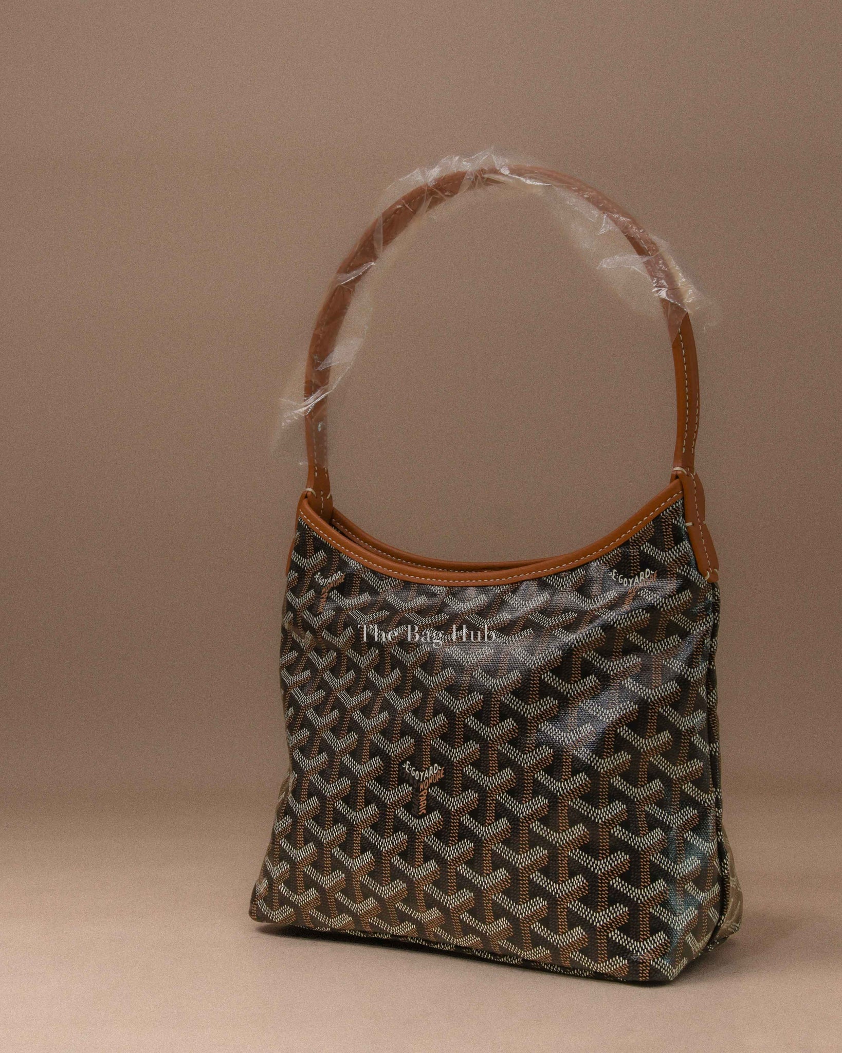 Goyard Black/Tan Canvas Sac Boheme Hobo Mini Bag | Designer Brand 