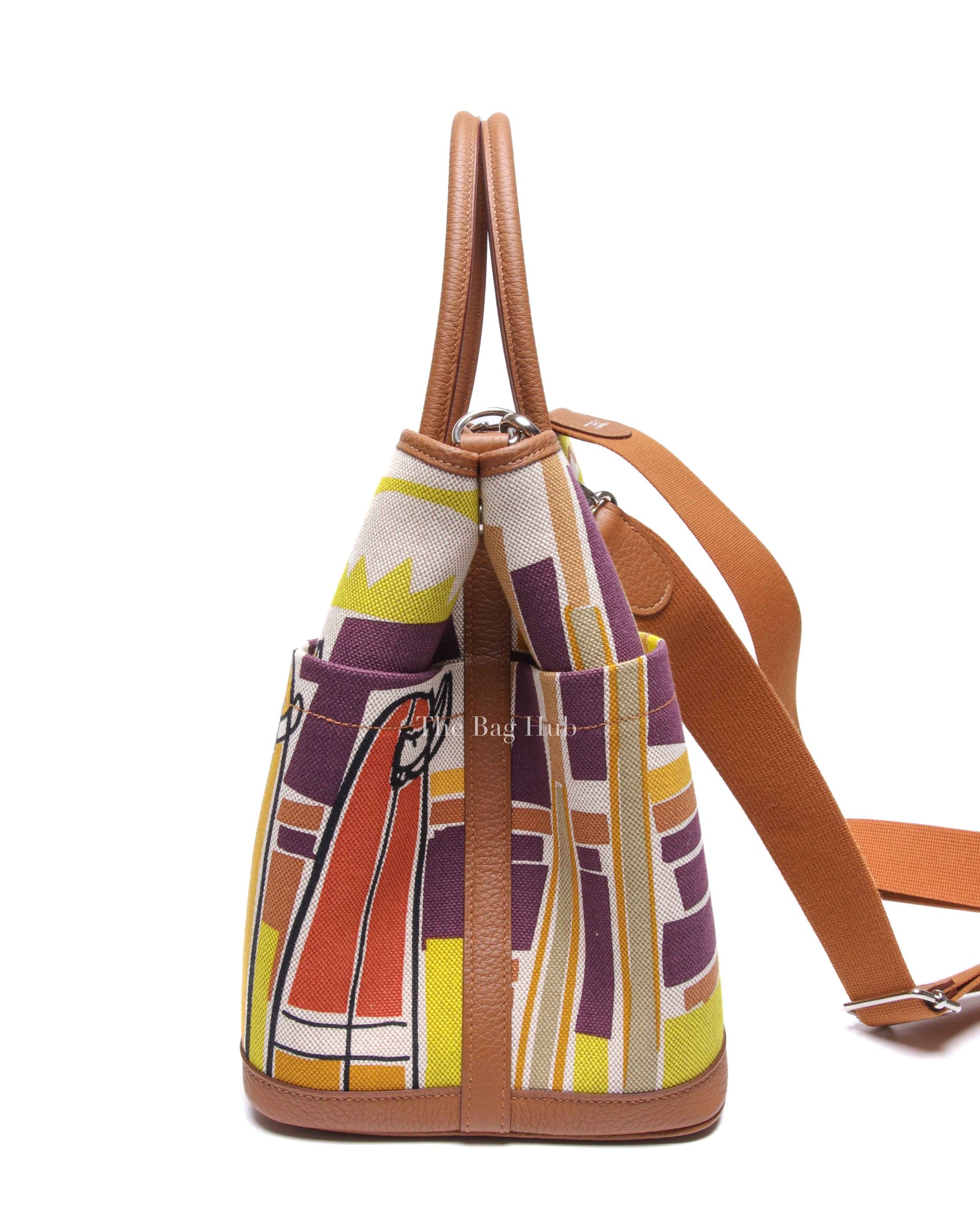 Hermes Gold Canvas/Leather Limited Edition Sea, Surf & Fun Garden 