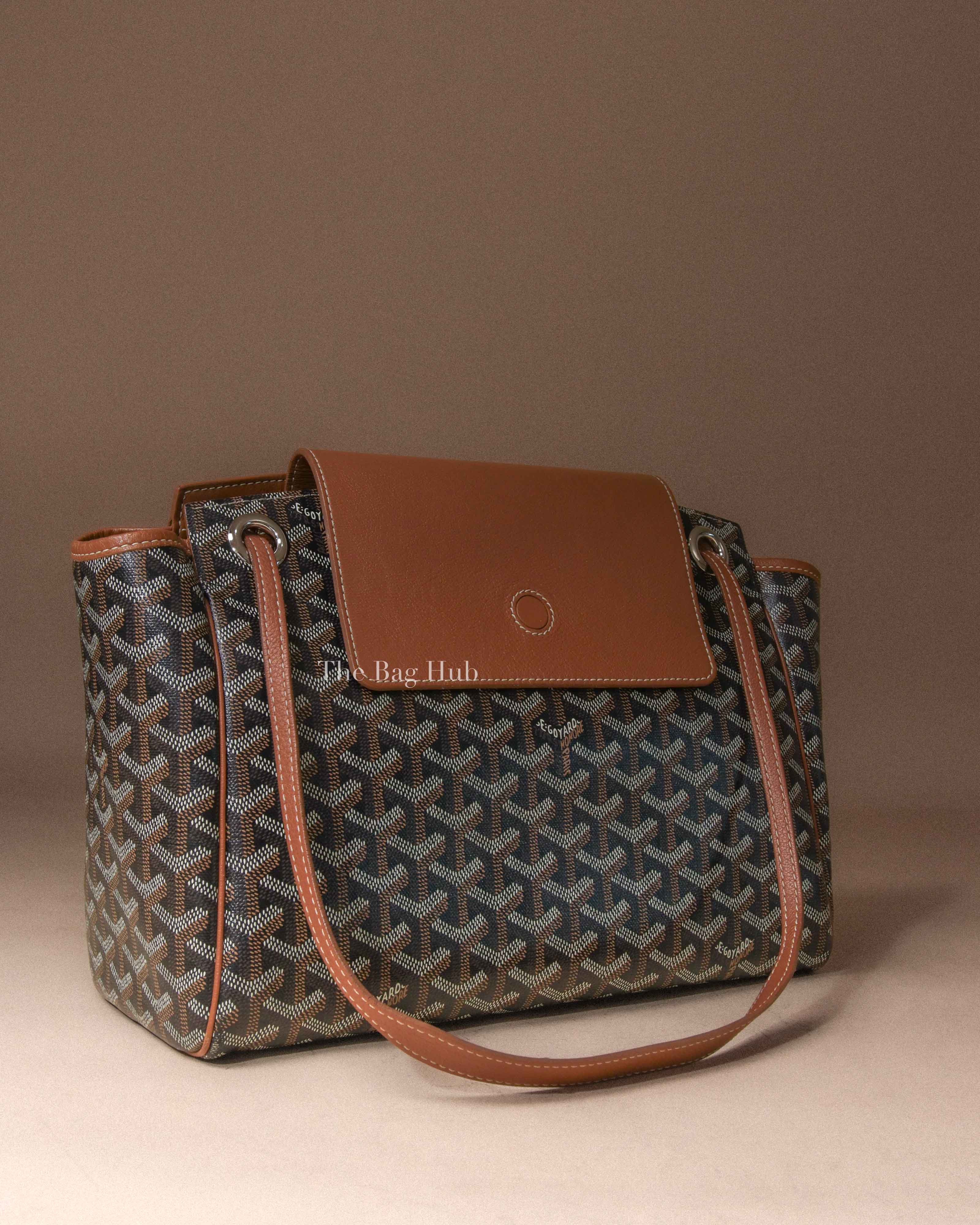 GOYARD Rouette バッグ Goyard Black/Tan Goyardine Canvas Rouette PM Bag | Designer Brand