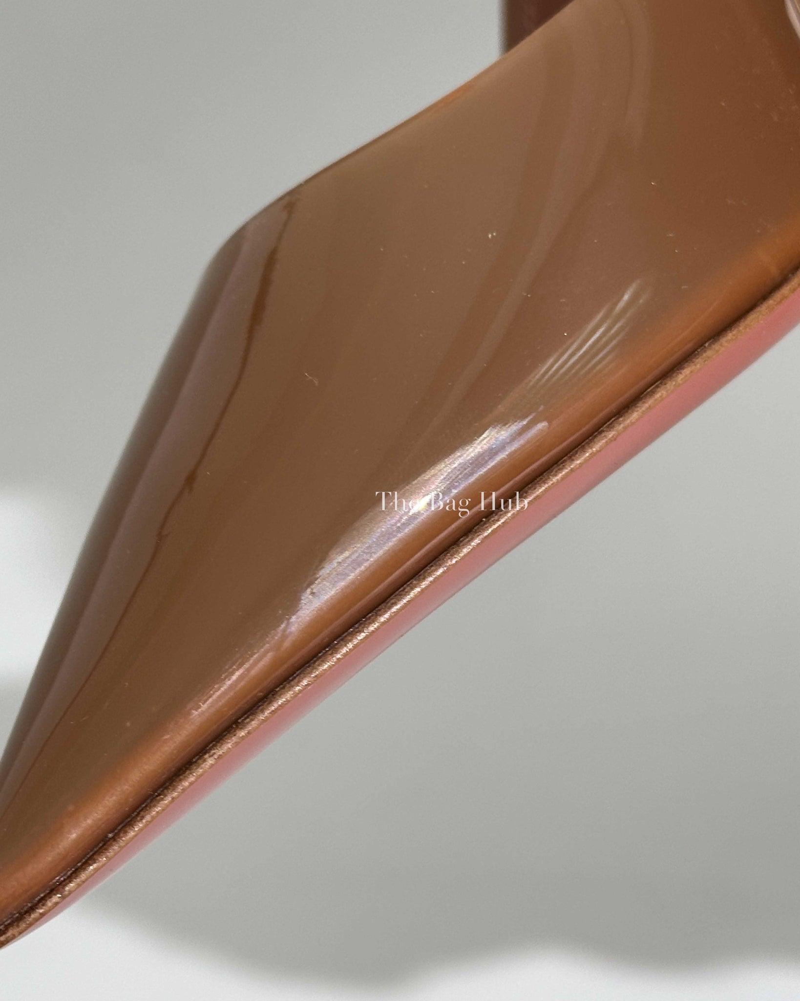 Amina Muaddi Nude PVC Holli Glass Slingback Pumps 95mm Size 37.5-10