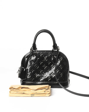 Louis Vuitton Black Patent Leather Alma BB Handbag-13