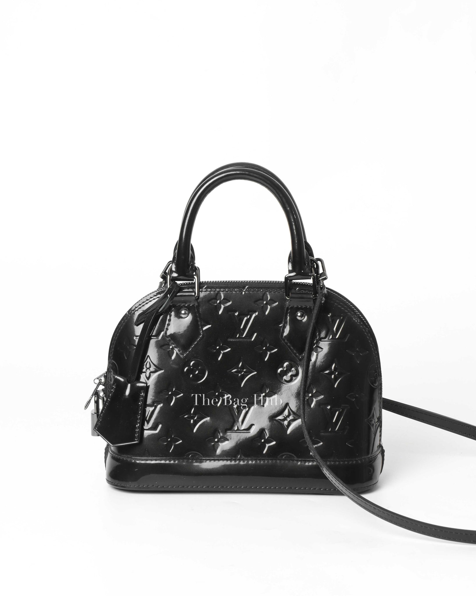 Louis Vuitton Black Patent Leather Alma BB Handbag-2