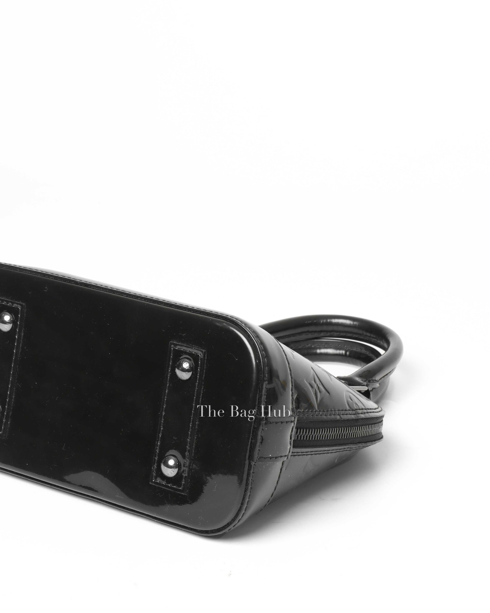 Louis Vuitton Black Patent Leather Alma BB Handbag-8
