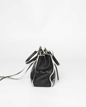 Balenciaga Black/White Leather Mini Papier A4 Crossbody Bag-5