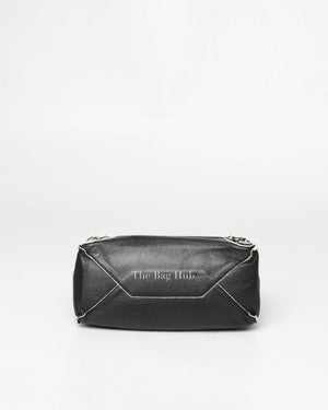 Balenciaga Black/White Leather Mini Papier A4 Crossbody Bag-6