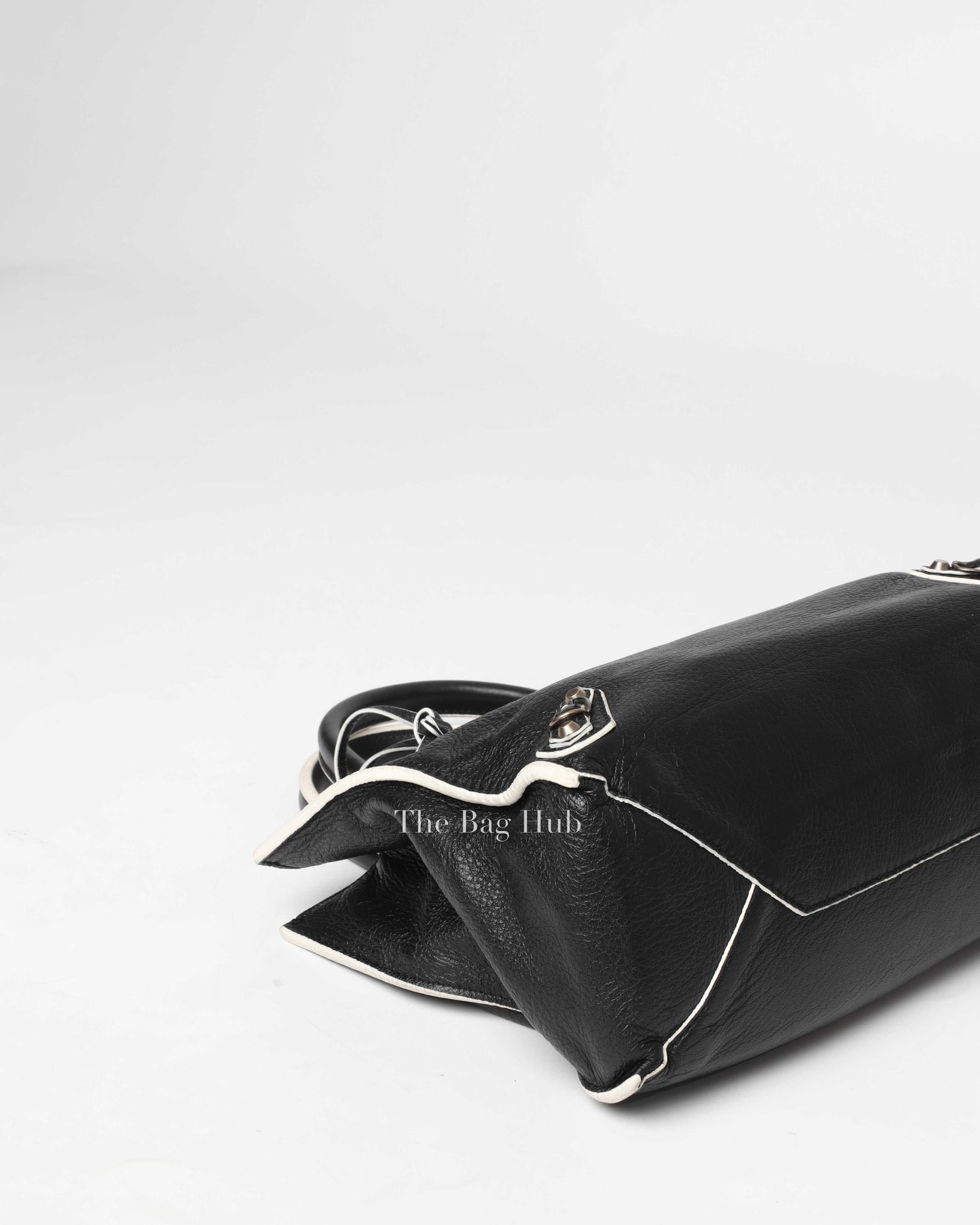 Balenciaga Black/White Leather Mini Papier A4 Crossbody Bag-7