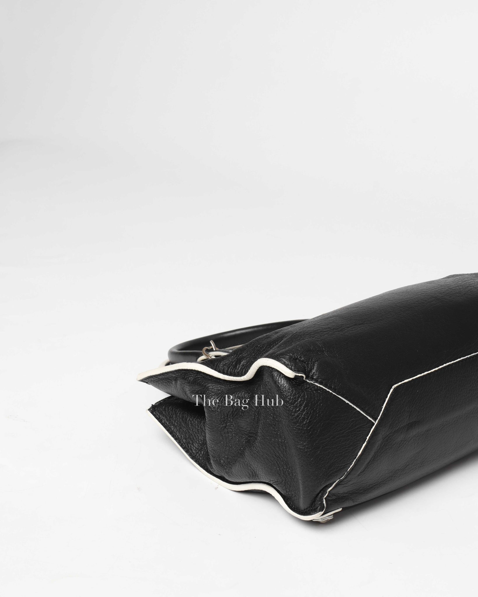 Balenciaga Black/White Leather Mini Papier A4 Crossbody Bag-9