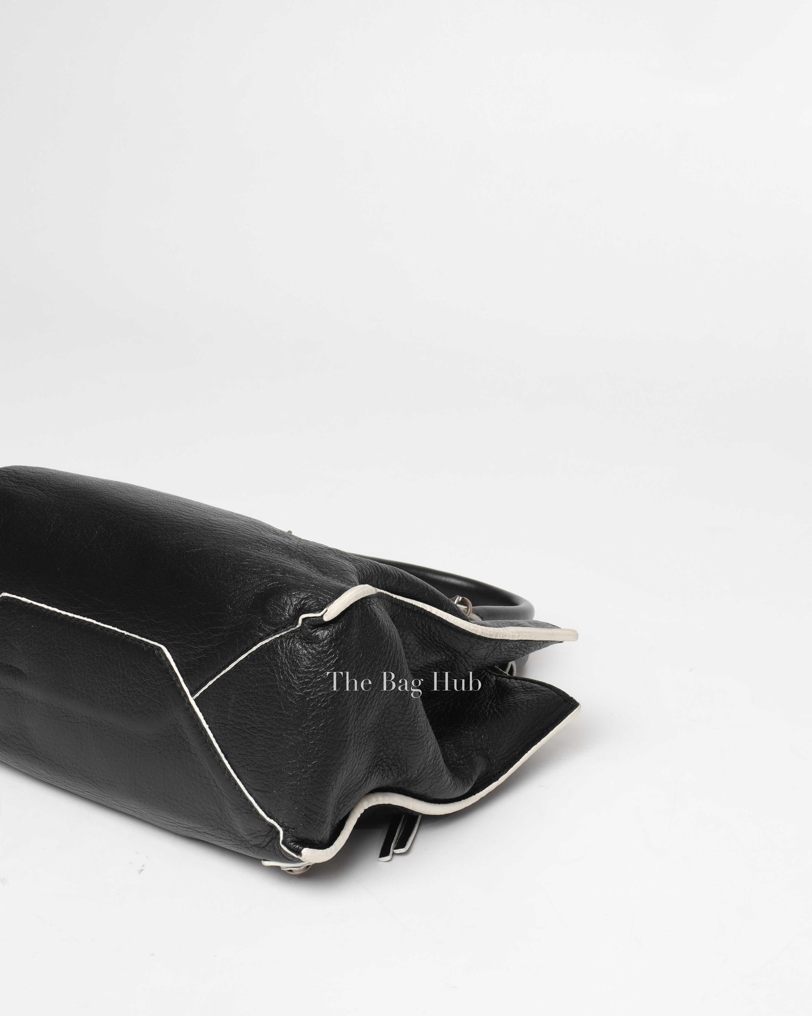Balenciaga Black/White Leather Mini Papier A4 Crossbody Bag-10