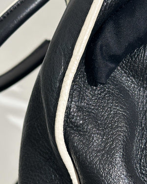 Balenciaga Black/White Leather Mini Papier A4 Crossbody Bag-18