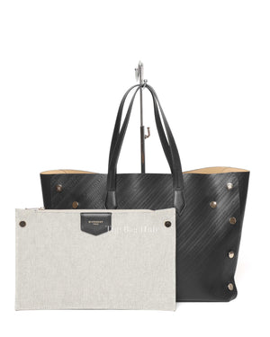 Givenchy Black Leather Medium Bond Shopper Tote Bag-13