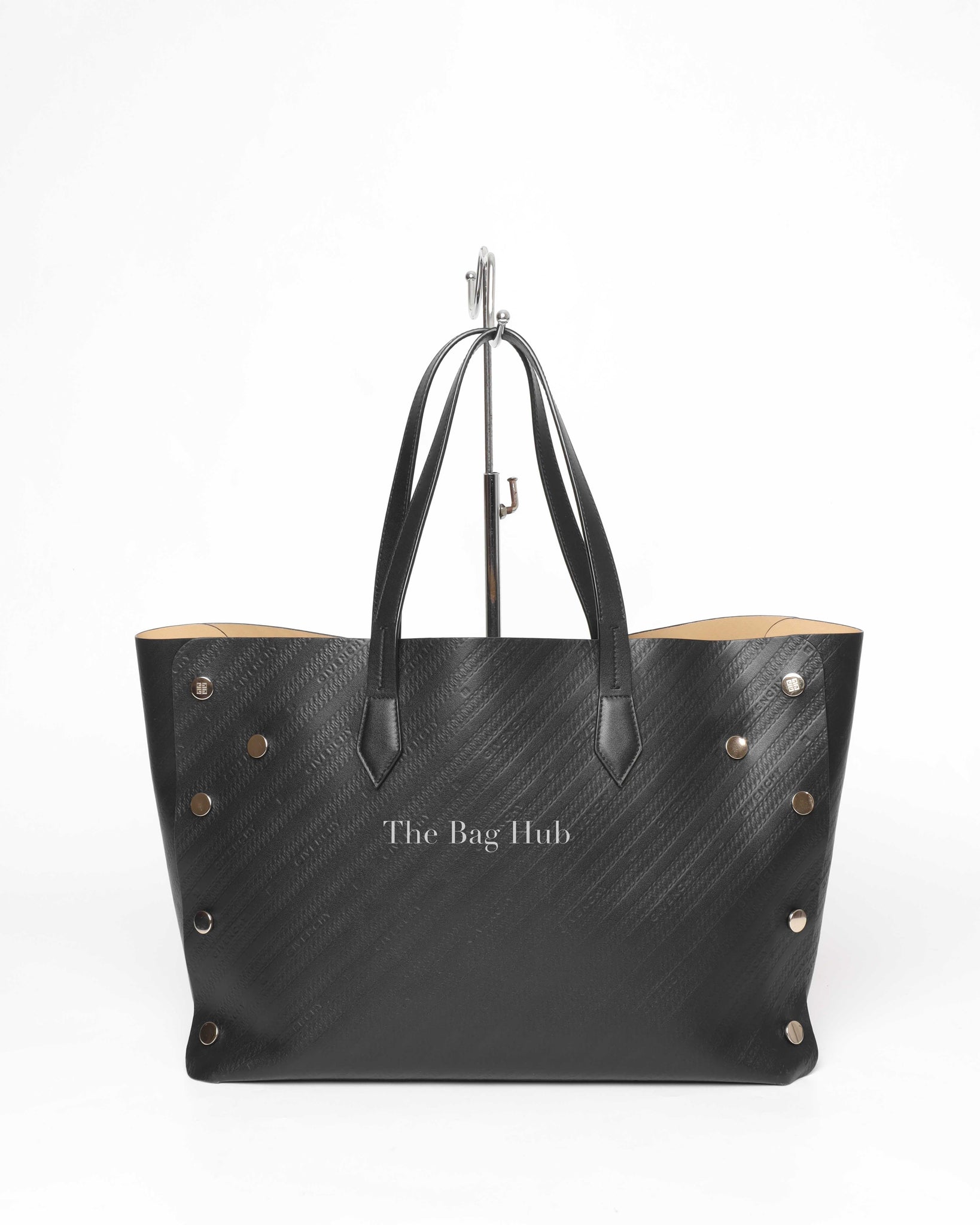 Givenchy Black Leather Medium Bond Shopper Tote Bag-2