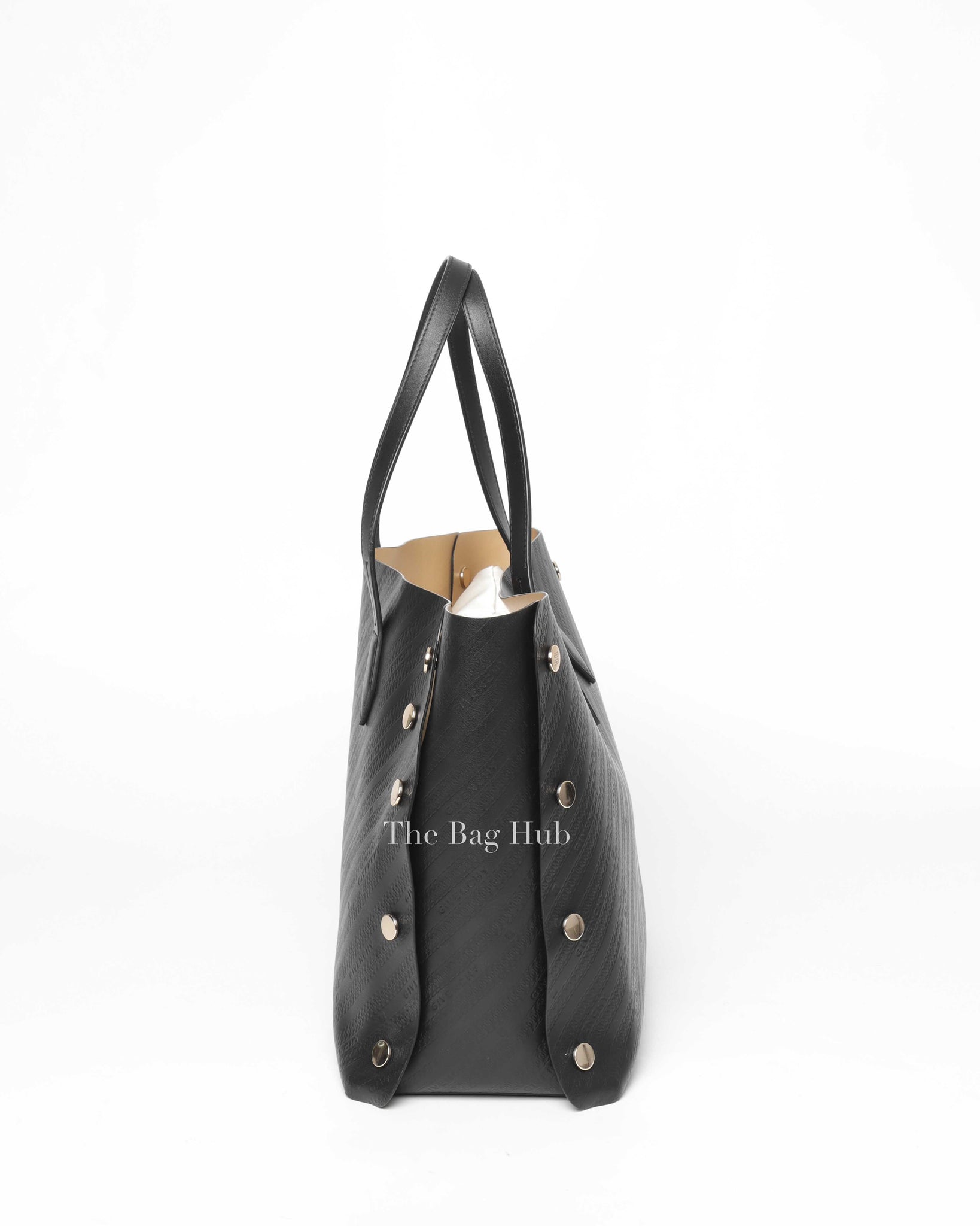 Givenchy Black Leather Medium Bond Shopper Tote Bag-4