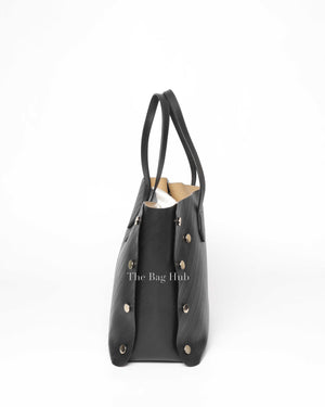 Givenchy Black Leather Medium Bond Shopper Tote Bag-5