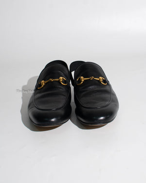 Gucci Black Leather Horsebit Men's Slingback Mules Size 6.5-2