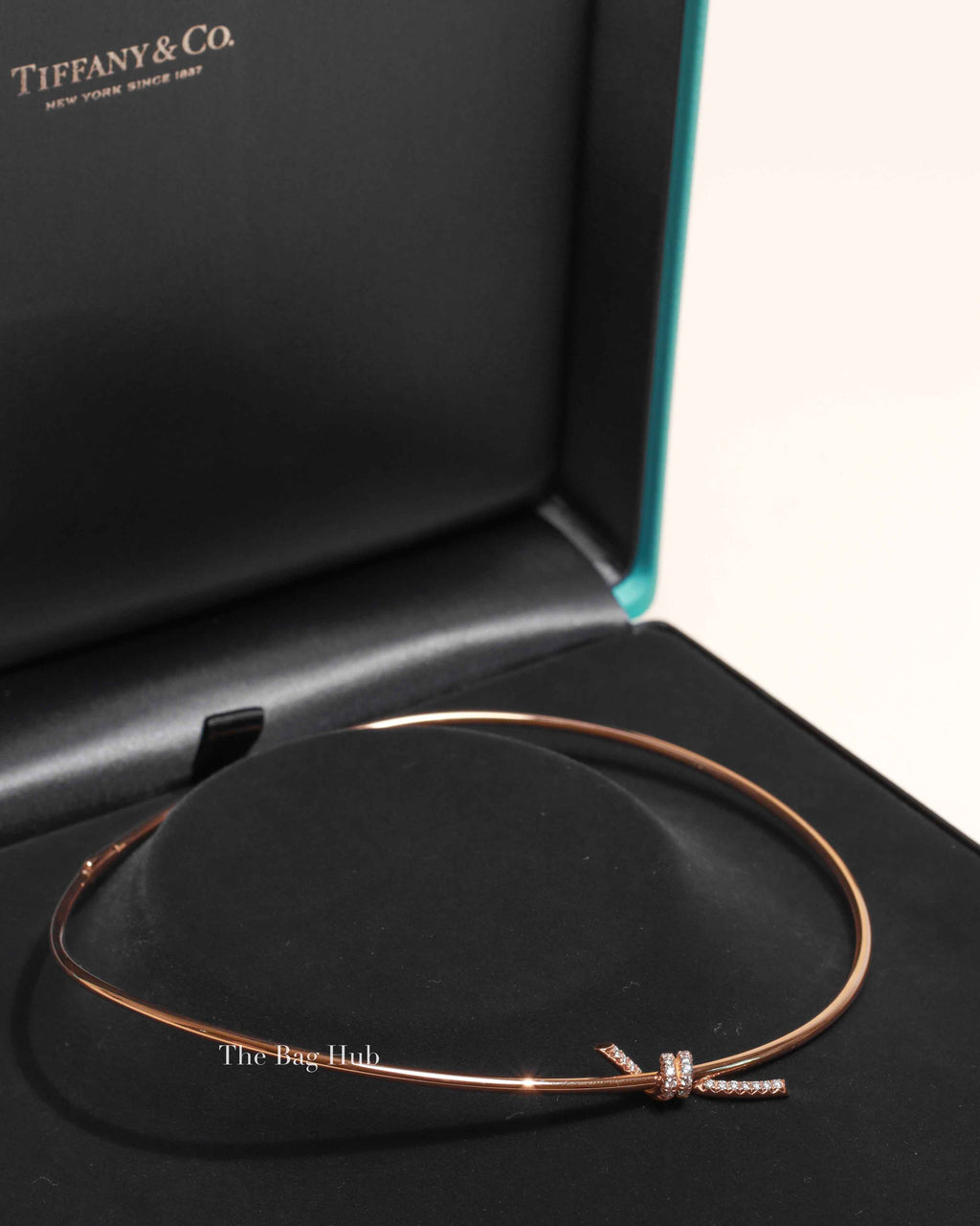 Tiffany & Co Rose Gold With Diamonds Tiffany Knot Neck Lace