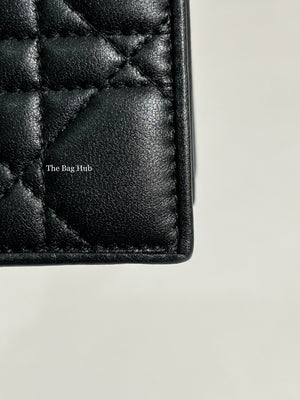 Dior Black Lady Dior Flap Card Holder GHW-12