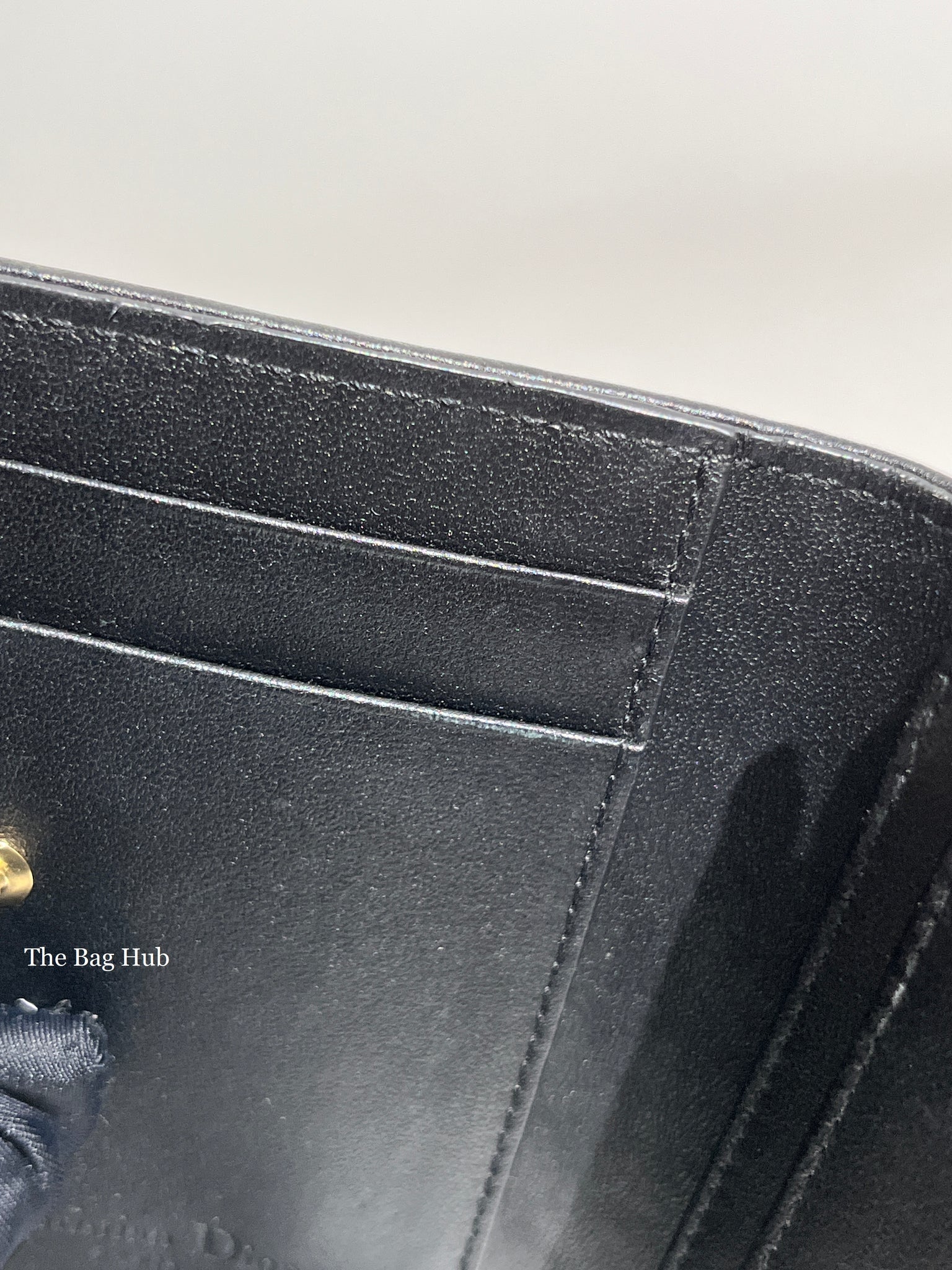 Dior Black Lady Dior Flap Card Holder GHW-16