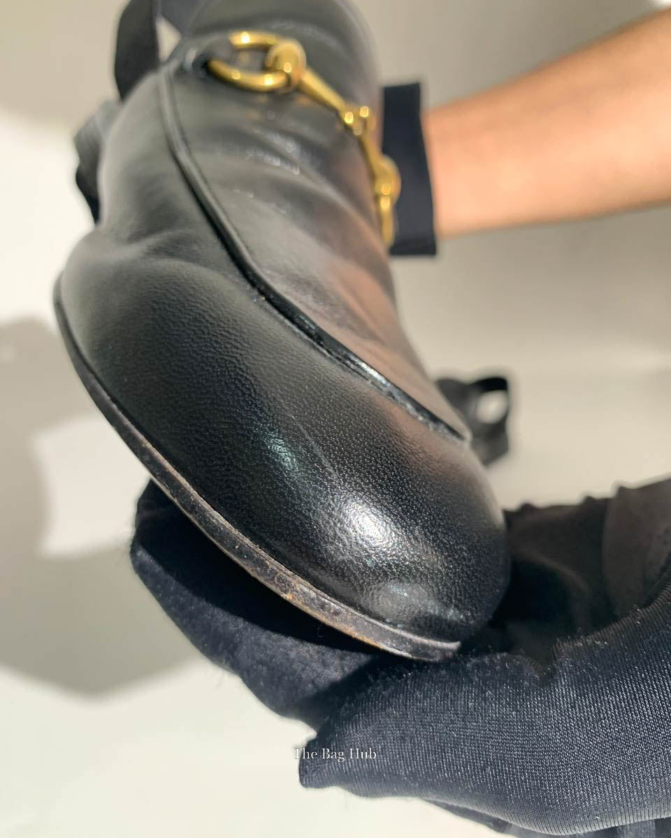 Gucci Black Leather Horsebit Men's Slingback Mules Size 6.5-10