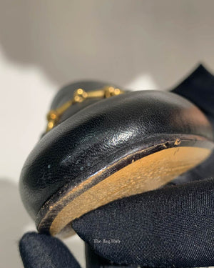 Gucci Black Leather Horsebit Men's Slingback Mules Size 6.5-11