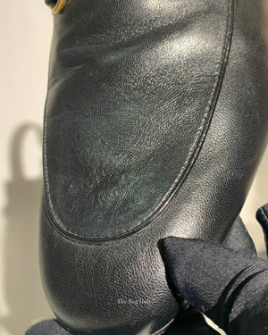 Gucci Black Leather Horsebit Men's Slingback Mules Size 6.5-12