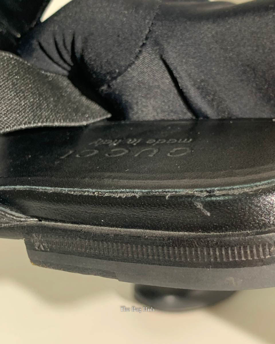 Gucci Black Leather Horsebit Men's Slingback Mules Size 6.5-13