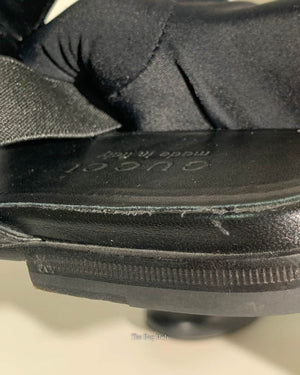 Gucci Black Leather Horsebit Men's Slingback Mules Size 6.5-13