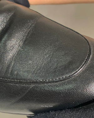 Gucci Black Leather Horsebit Men's Slingback Mules Size 6.5-14