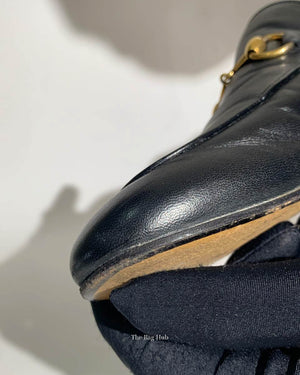 Gucci Black Leather Horsebit Men's Slingback Mules Size 6.5-16
