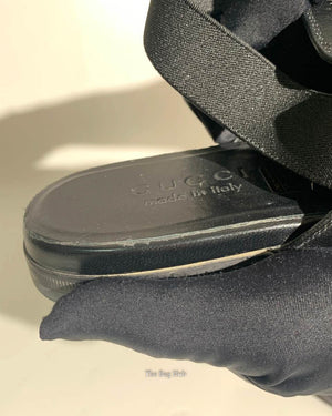 Gucci Black Leather Horsebit Men's Slingback Mules Size 6.5-19
