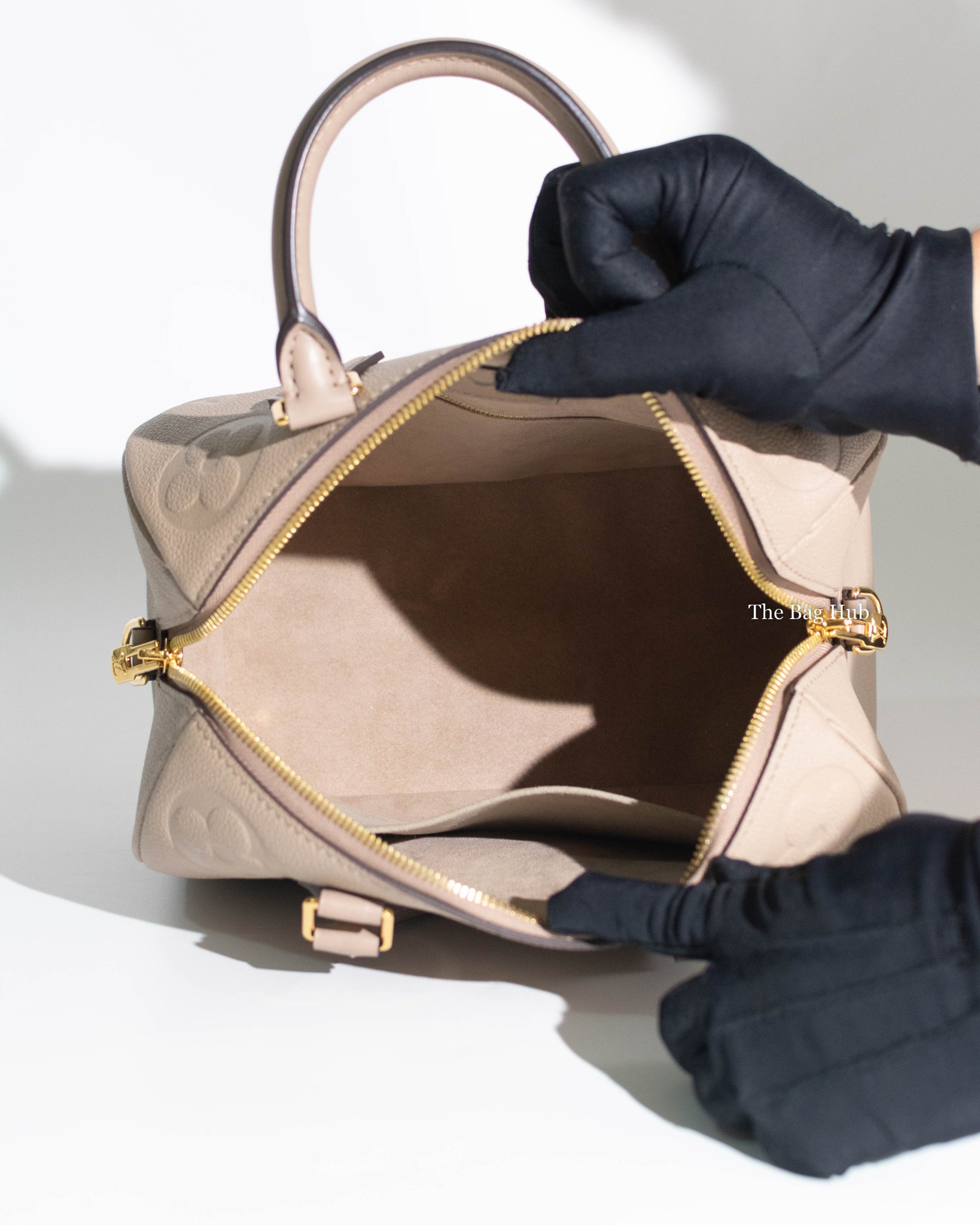 Louis Vuitton Turtledove Empreinte Leather Speedy 25 Bandouliere Crossbody Bag