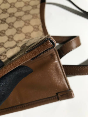 Gucci Brown GG Canvas Horsebit Medium 1955 Tote Bag