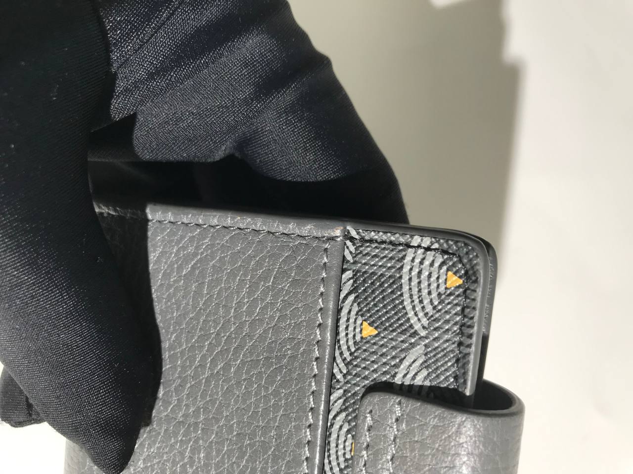 Faure Le Page Holster Wallet on Strap (Grey Leather)