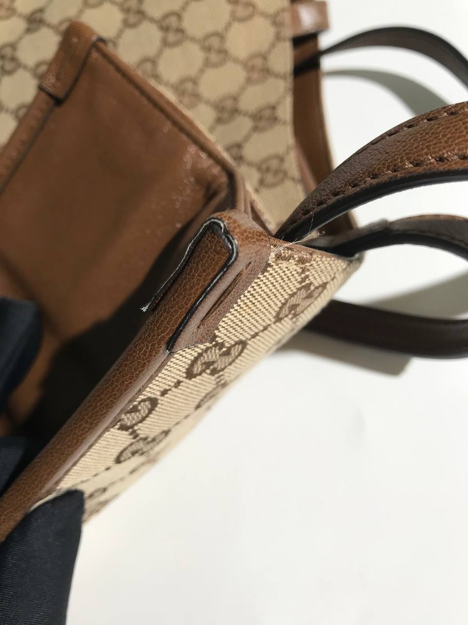 Gucci Brown GG Canvas Horsebit Medium 1955 Tote Bag