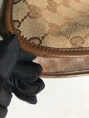 Gucci Brown GG Canvas Horsebit Medium 1955 Tote Bag