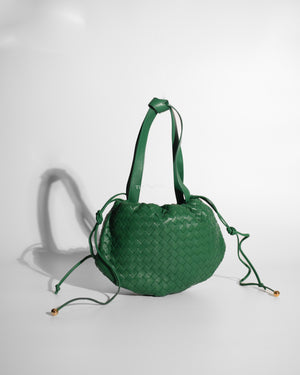 Bottega Veneta Green Intrecciato Small Bulb Bag