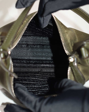 Prada Camouflage Green Nylon Re-Edition 2005 Mini Bag
