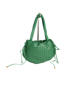 Bottega Veneta Green Intrecciato Small Bulb Bag