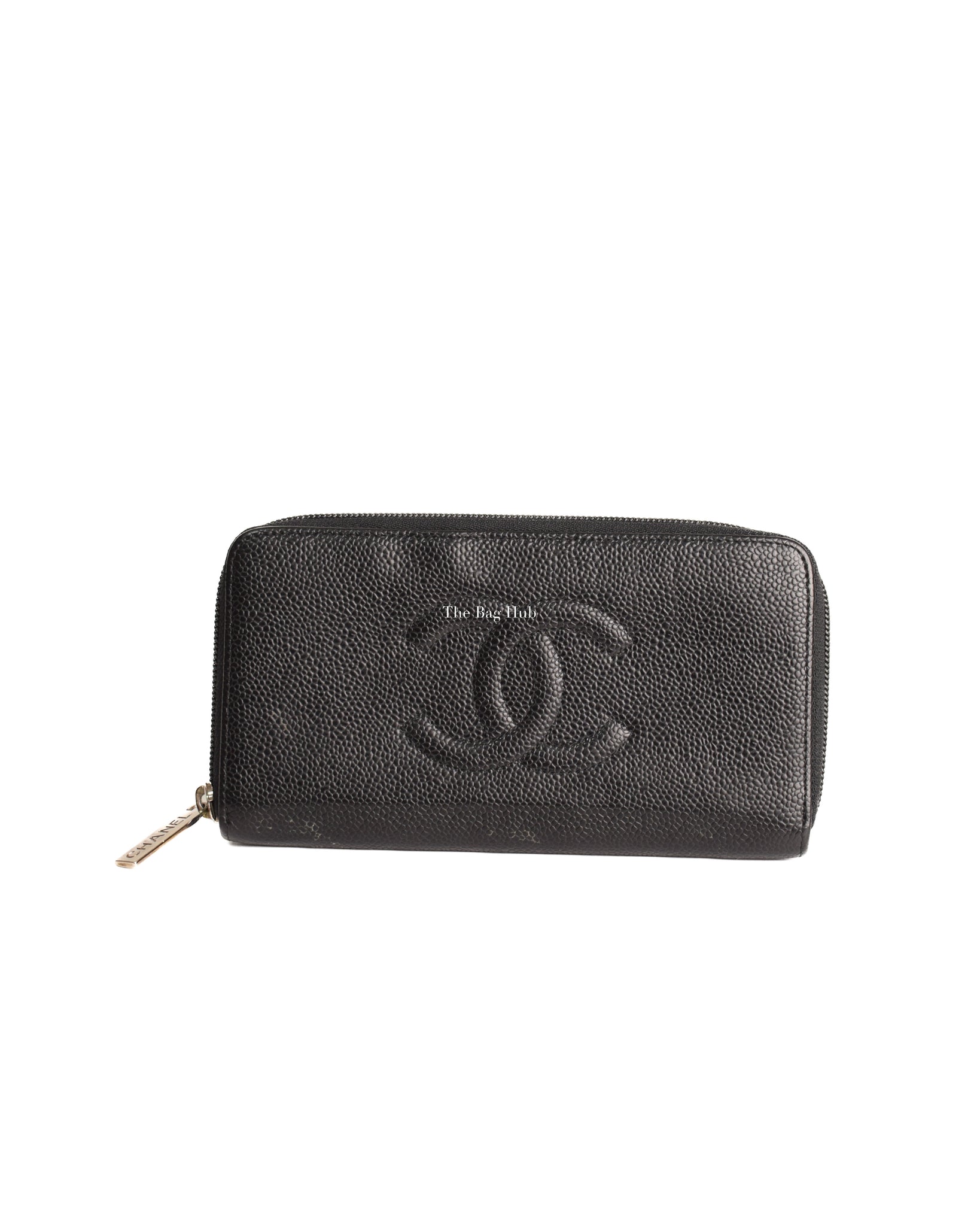 Chanel Black Timeless CC Zipped Around Long Wallet, Designer Brand, Authentic Chanel