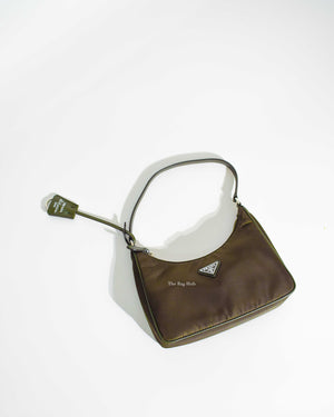 Prada Camouflage Green Nylon Re-Edition 2005 Mini Bag