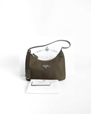 Prada Camouflage Green Nylon Re-Edition 2005 Mini Bag